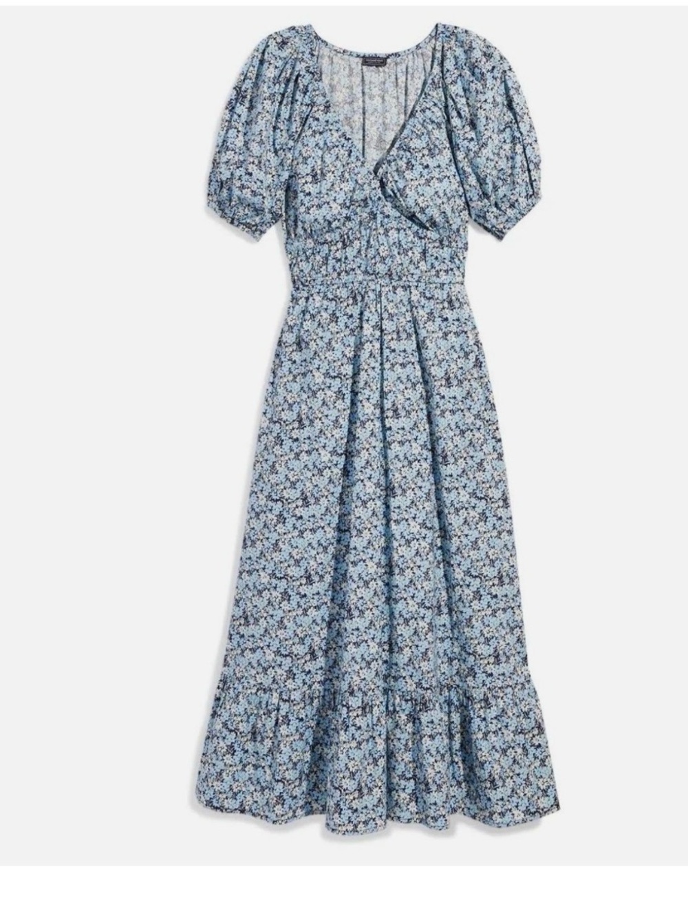 Vineyard Vines $248 Poplin Puff Sleeve Midi Dress Floral Size XS